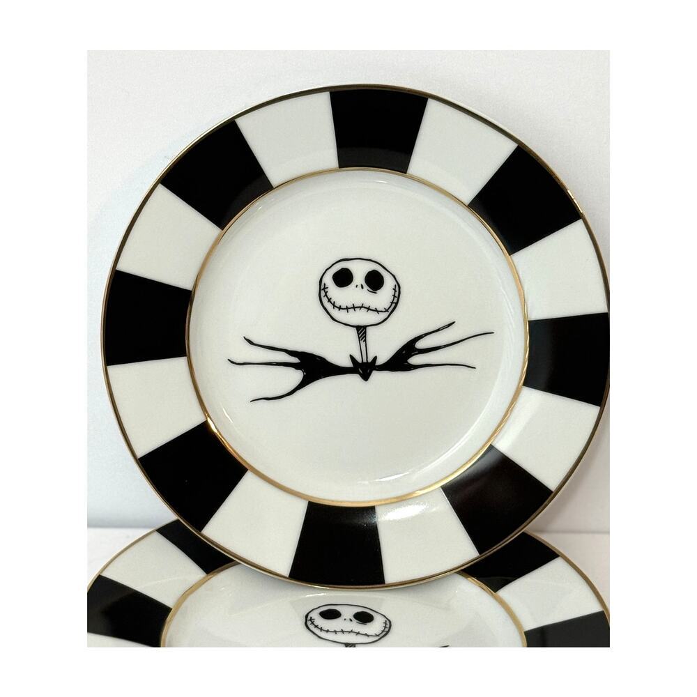 Disney Jack Skellington Dessert Plates Set of 2 Nightmare Before Christmas NEW - Picture 2 of 3